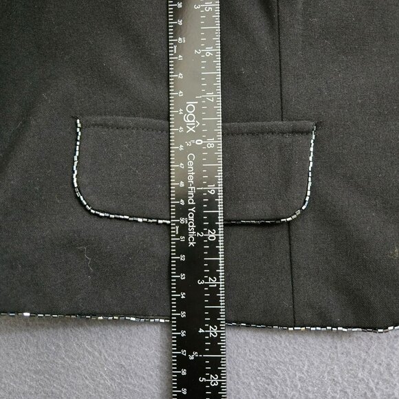 Torrid Women 4 Beaded Trim Black Cropped Blazer Jacket - Picture 9 of 11